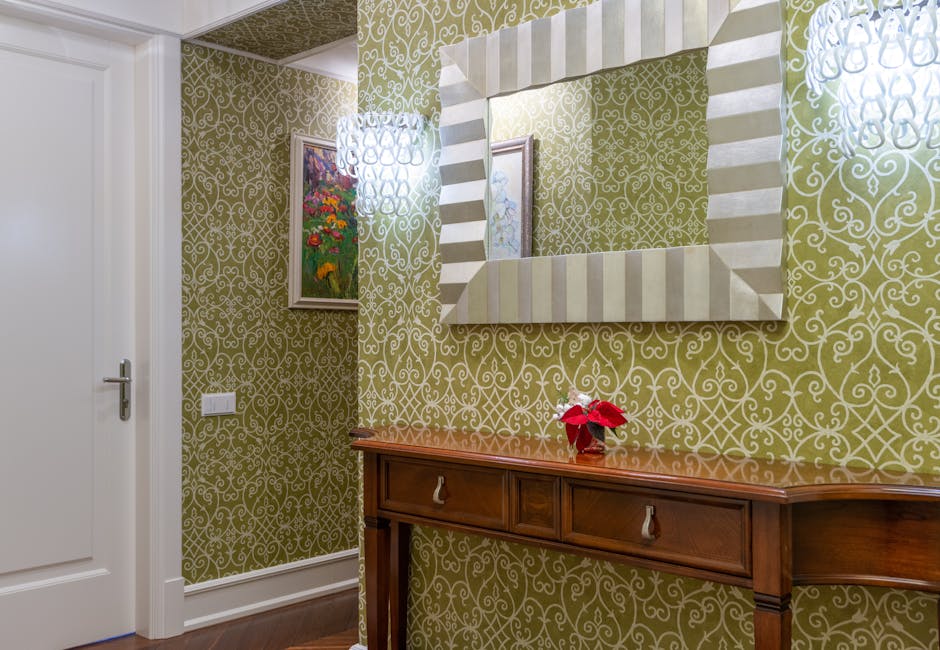 Papier peint floral chambre à coucher